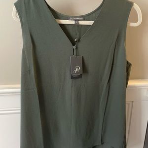 NWT Adrianna Papell Forest Green Blouse
